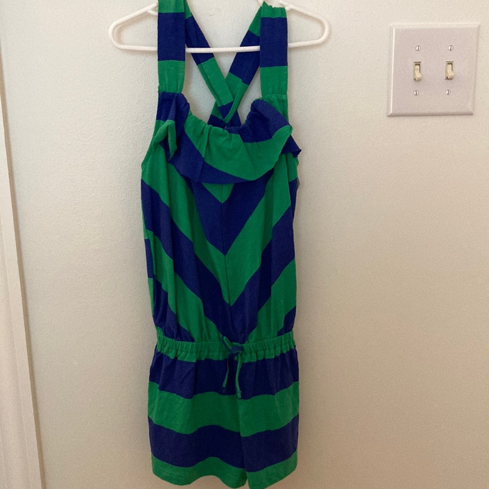 Chaps blue and green romper